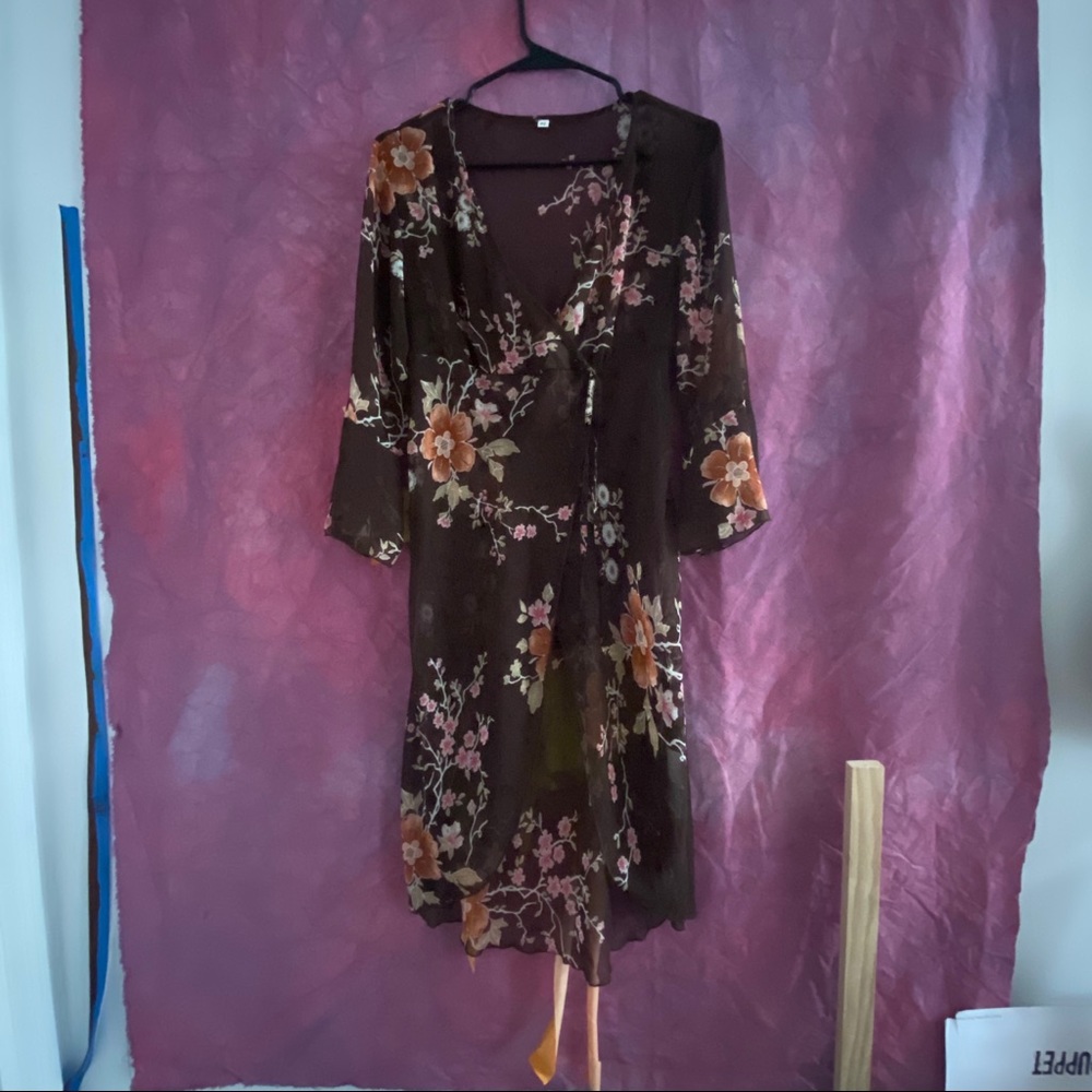 floral faux wrap dress!